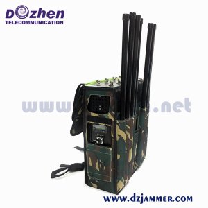 8 Bands Omnidirectional antenna Cell Phone Signal Backpack Jammer 200m Military High Power GPS WiFi 5.8g 90 watt